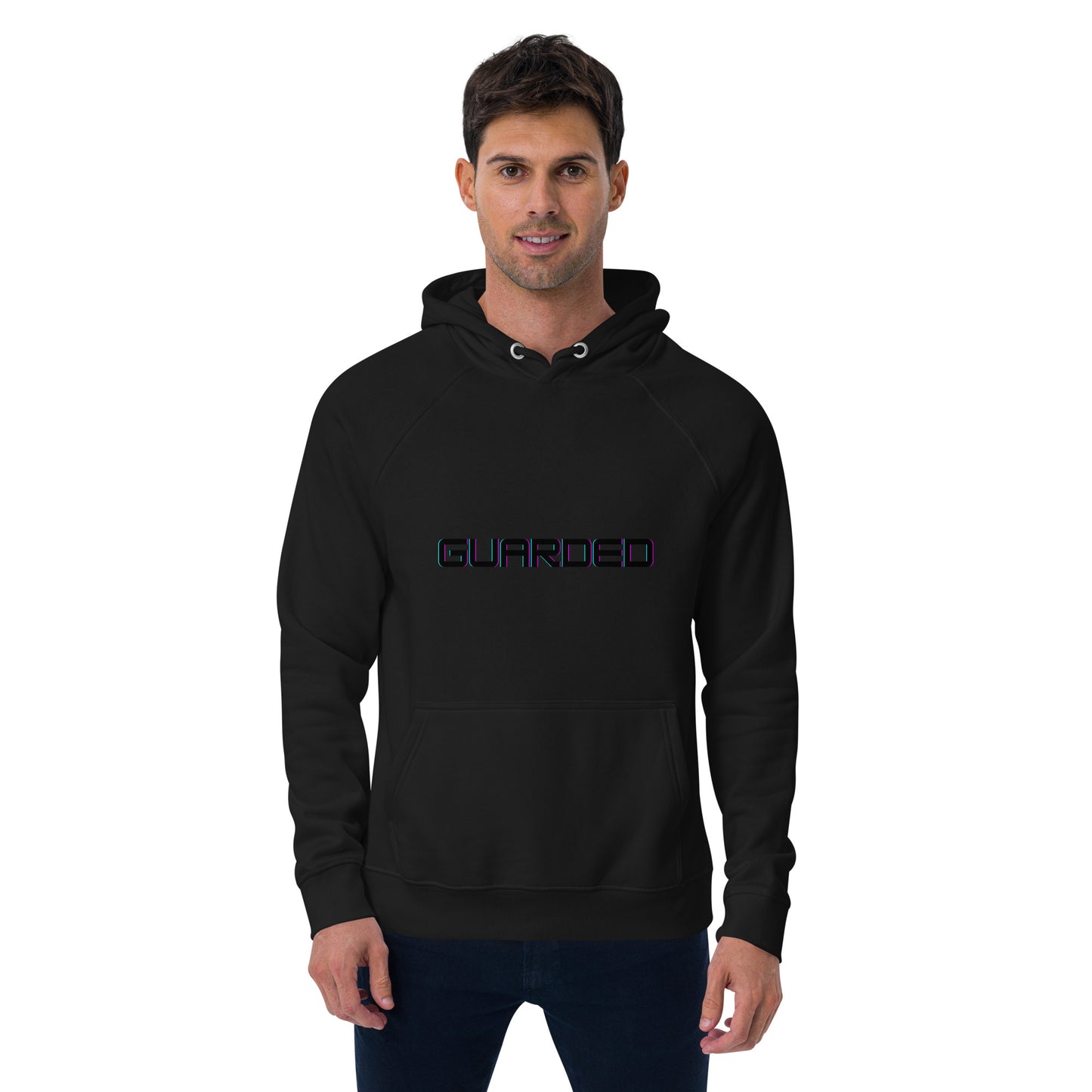 Blessed black  cross Unisex eco raglan hoodie